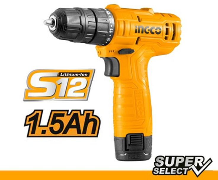 INGCO LITHIUM-ION CORDLESS DRILL CDLI12415-8